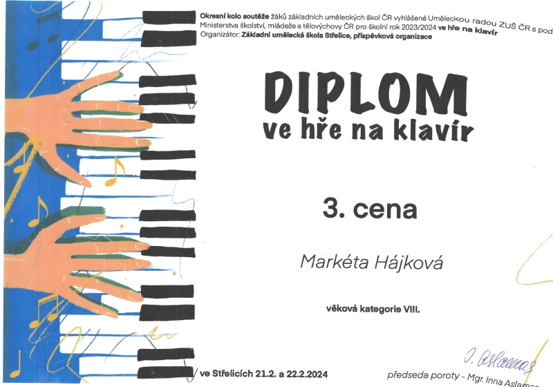 Soutěže ve šk. r. 2023/2024 = fotky a diplomy